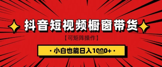 抖音短视频食品橱窗带货，小白轻松上手日入1k+【揭秘】-清风