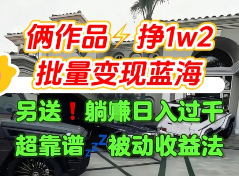 只靠2个作品点赞数量就挣1.2W，不导私域也能变现了【支持矩阵】汽水音乐门种草项目-清风