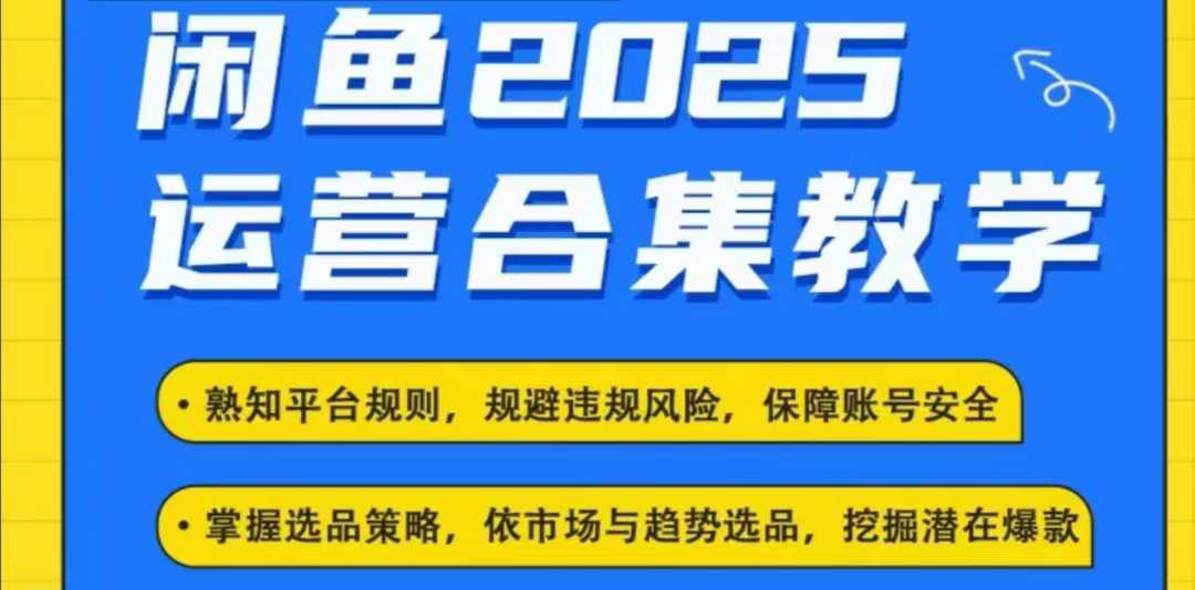 2025闲鱼电商运营全集，2025最新咸鱼玩法-清风