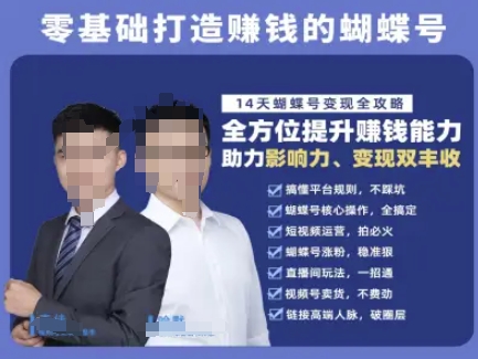 蝴蝶号专栏-视频号运营教程，零基础打造挣钱的蝴蝶号，14天蝴蝶号变现全攻略-清风