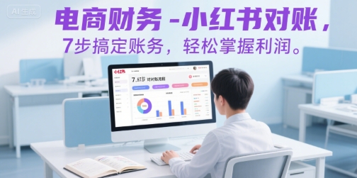 电商财务-小红书对账，7步搞定账务，轻松掌握利润-清风