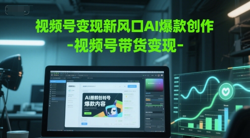 视频号变现新风口AI爆款创作-视频号带货变现-清风