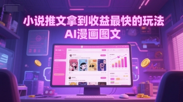 小说推文拿到收益最快的玩法，AI漫画图文-清风