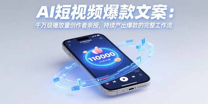 AI短视频爆款文案：千万级播放量创作者亲授，持续产出爆款的完整工作流-清风
