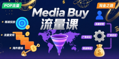 Media Buy之POP流量课，带你开启海外Media Buy淘金之路-清风
