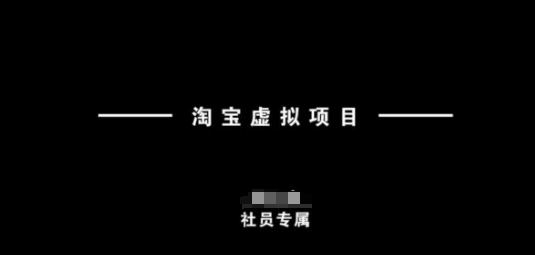 淘宝虚拟项目，从理论到实操，新手也能快速上手-清风