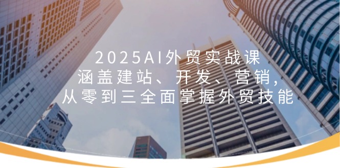 2025AI外贸实战课：涵盖建站、开发、营销, 从零到三全面掌握外贸技能-清风