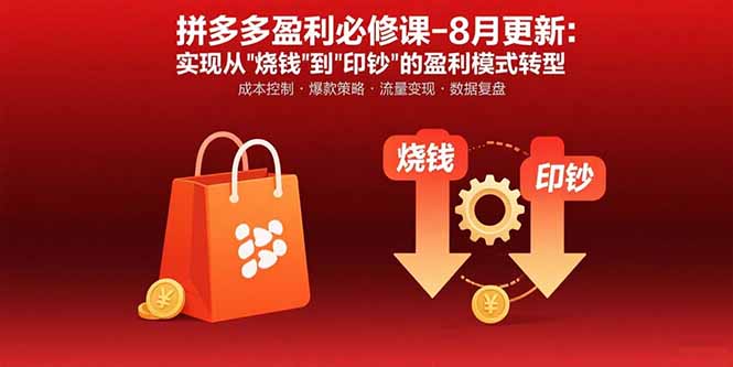 拼多多盈利必修课-8月更新：突破运营瓶颈 实现从烧钱到印钞的盈利模式转型-清风