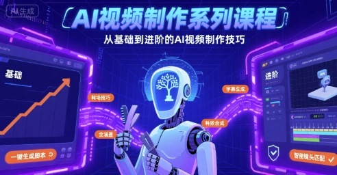 AI视频制作系列课程，从基础到进阶的AI视频制作技巧全涵盖-清风