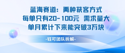 蓝海赛道：需求量大 单月累计下来能突破3W-清风