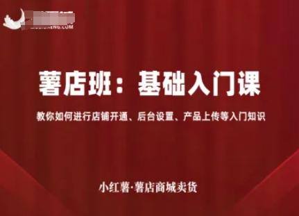 小红薯薯店商城卖货，基础入门课，教你如何进行店铺开通、后台设置、产品上传等入门知识-清风