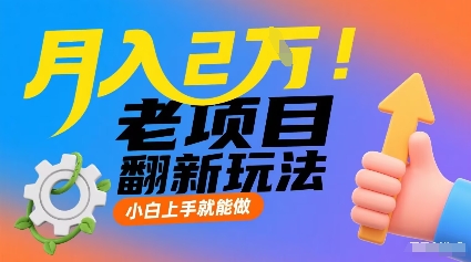 月入2W！老项目翻新玩法，小白上手就能做，非常容易上手-清风