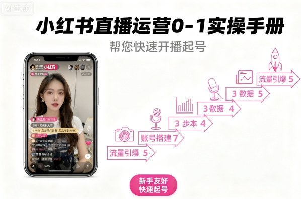 小红书直播运营0-1实操手册，帮您快速开播起号-清风