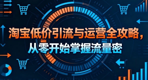 淘宝低价引流与运营全攻略，从零开始掌握流量密码-清风