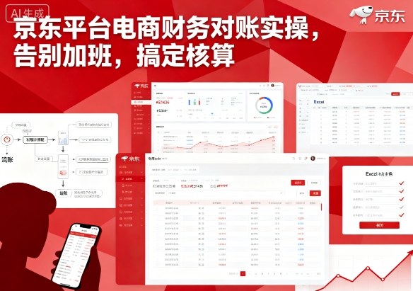 京东平台电商财务对账实操，告别加班，搞定核算-清风