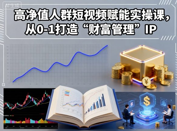 高净值人群短视频赋能实操课，从0-1打造“财富管理”IP-清风