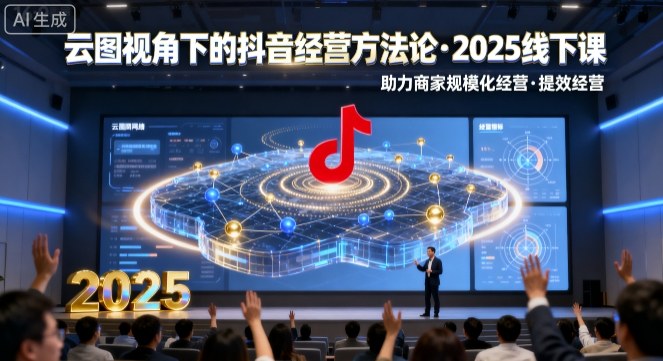 云图视角下的抖音经营方法论，2025线下课，助力商家规模化经营，提效经营(录音+字幕)-清风