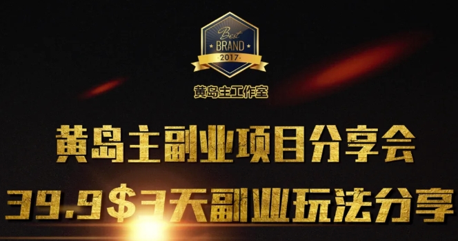 黄岛主副业分享会1期：3天3个副业玩法，速度上车-清风