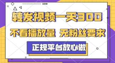 转发视频一天3张+，正规平台放心做，不看播放量，不看粉丝量，一个任务几分钟完成【揭秘】-清风