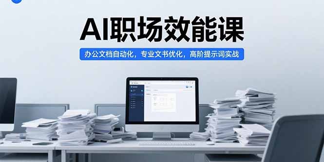 AI职场效能课，办公文档自动化，专业文书优化，高阶提示词实战-清风