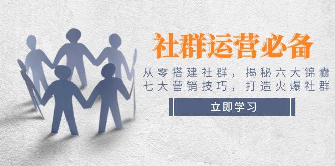 社群运营必备！从零搭建社群，揭秘六大锦囊、七大营销技巧，打造火爆社群-清风