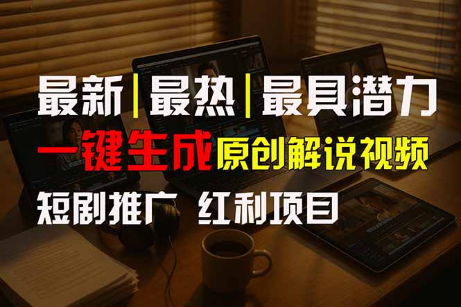 短剧推广新思路，AI一键生成原创解说视频，10分钟产出100条，30天赚了5.5w-清风
