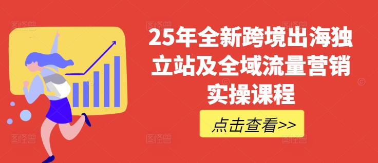 25年全新跨境出海独立站及全域流量营销实操课程，跨境电商独立站TIKTOK全域营销普货特货玩法大全-清风