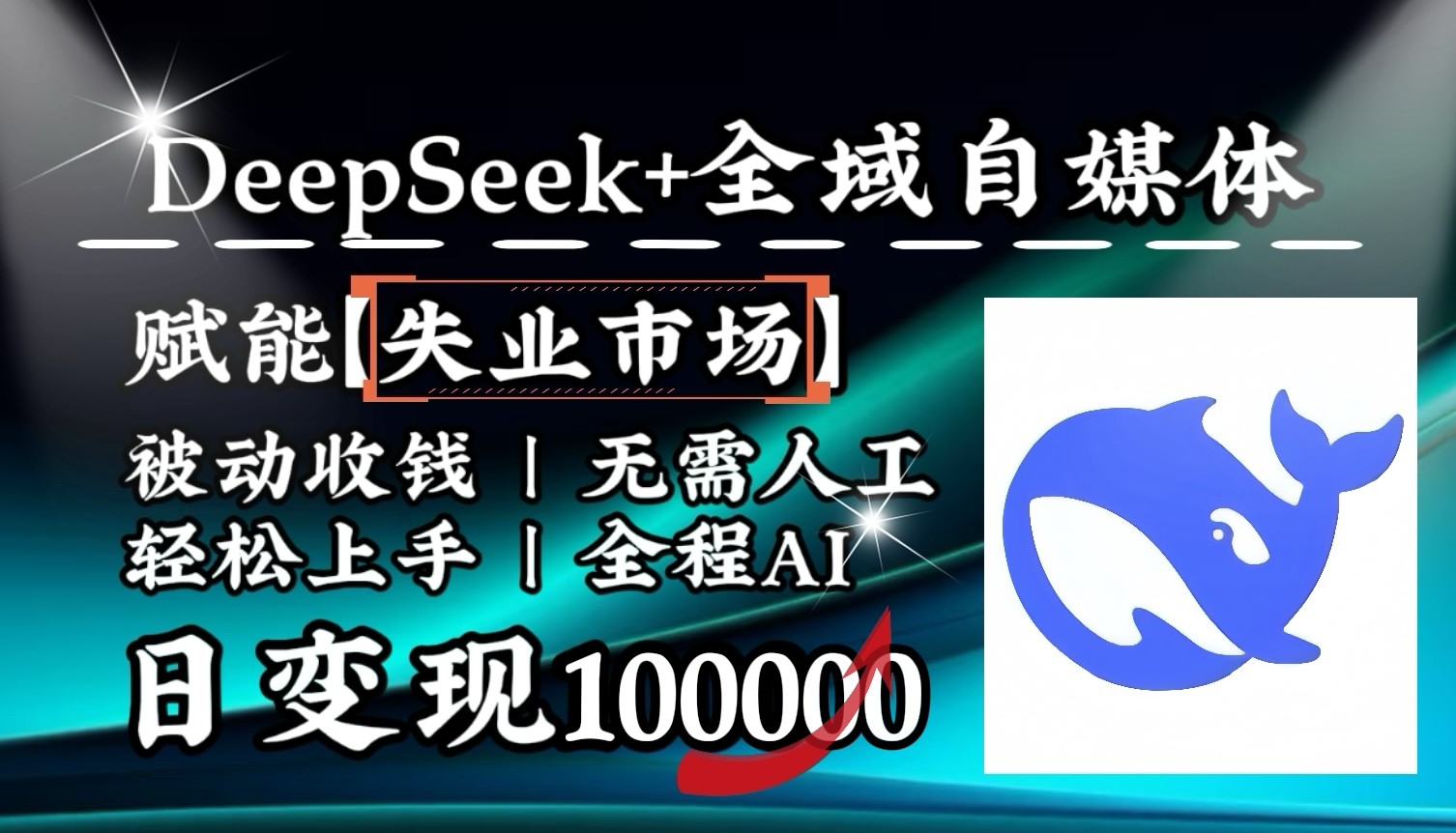 降维打击，DeepSeek+失业市场，全自动操作，结合人人刚需，单月利润轻松破100000＋-清风