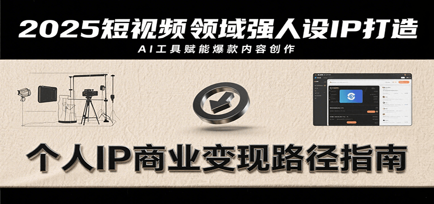 2025短视频领域强人设IP打造，结合爆款案例与AI工具应用，从个人出镜到商业成交转化-清风