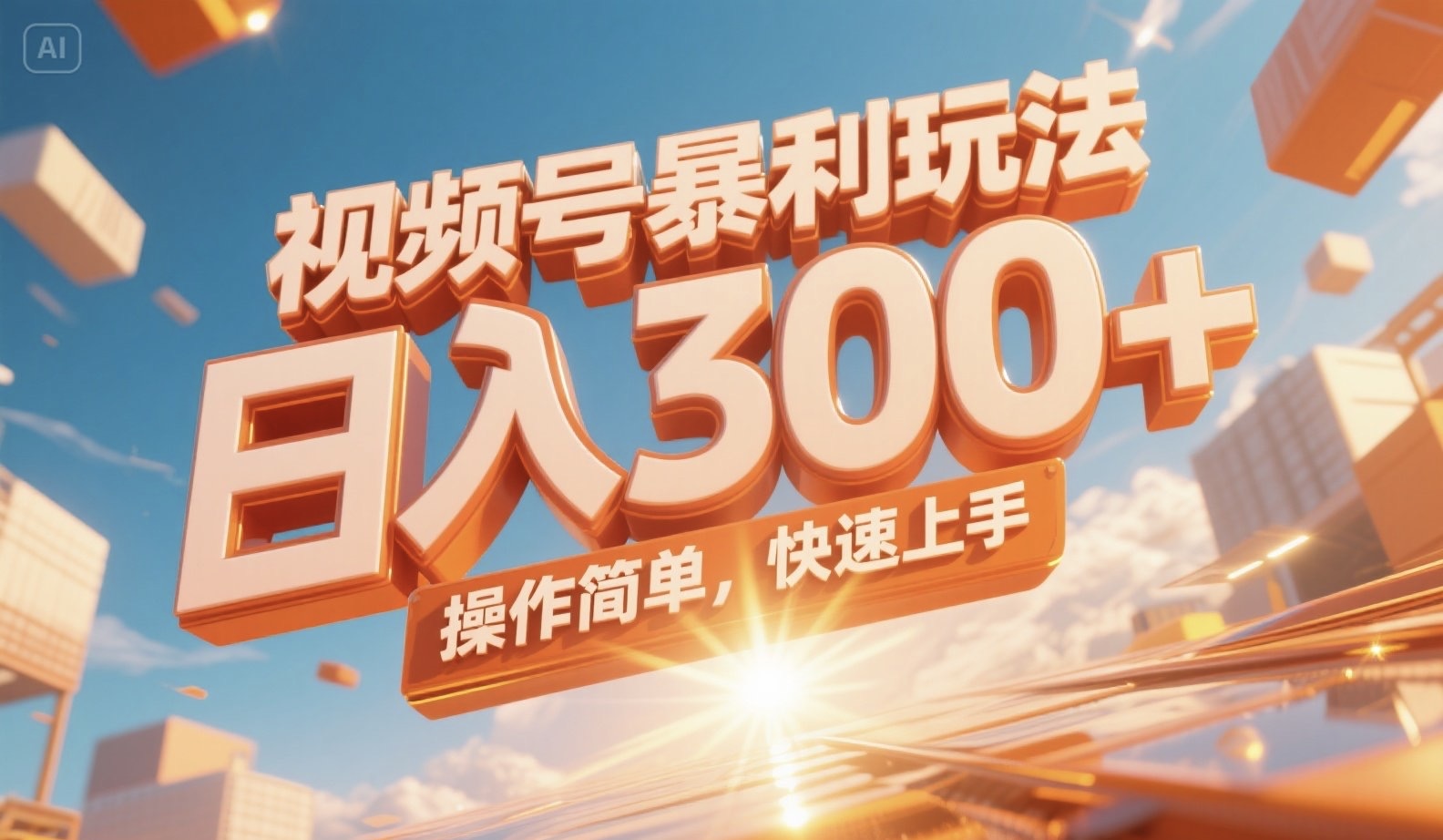 视频号暴利玩法，日入300+，操作简单，快速上手。-清风