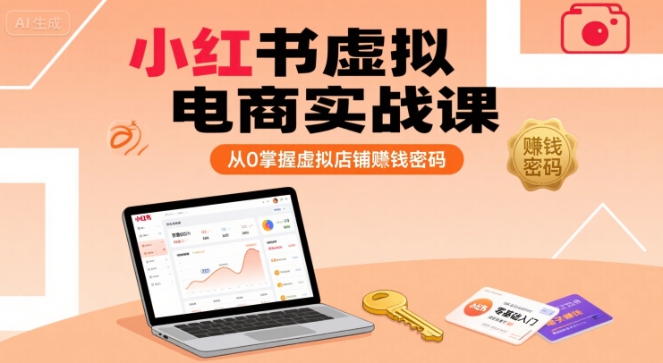 小红书虚拟电商实战课，从0掌握虚拟店铺賺钱密码(更新)-清风
