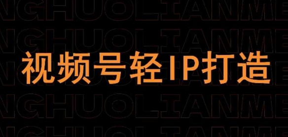 视频号线上课程，视频号轻IP打造-清风