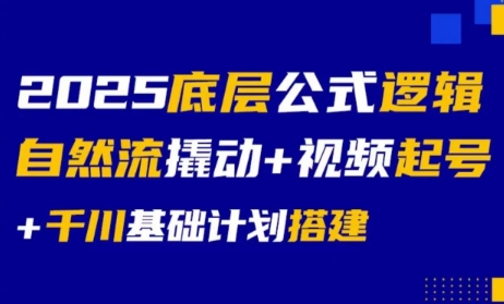 大明老师·底层公式逻辑自然流+千川搭建-清风