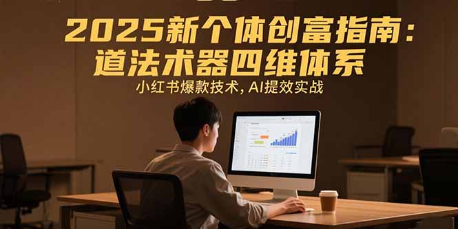 2025新个体创富指南：道法术器四维体系，小红书爆款技术，AI提效实战-清风