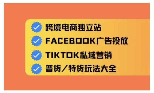 跨境电商独立站及全域流量营销，从0基础快速入门并精通跨境电商运营-清风