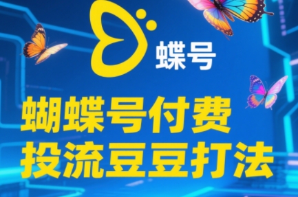 渔财老师·2025蝴蝶号付费投流豆豆打法-清风