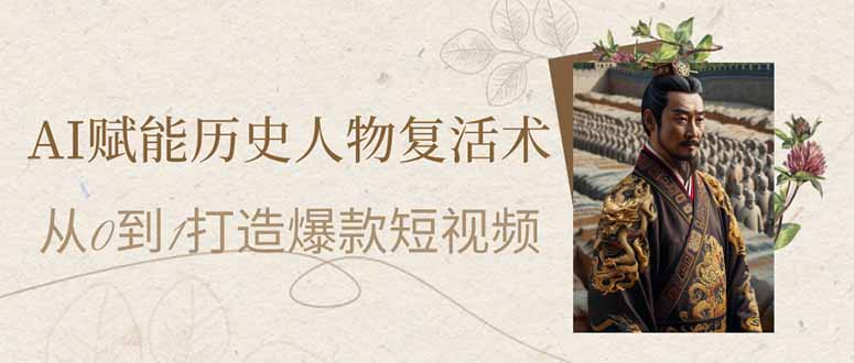 AI赋能历史人物复活术：从0到1打造爆款短视频-清风