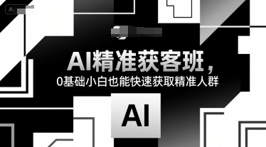 AI精准获客班，0基础小白也能快速获取精准人群-清风
