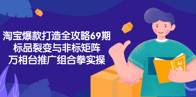 淘宝爆款打造全攻略-69期，标品裂变与非标矩阵，万相台推广组合拳实操-清风