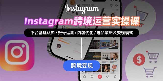 Instagram跨境运营实战：平台认知/账号运营/内容优化/选品策略及变现模式-清风