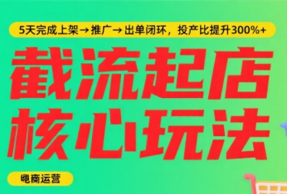 淘宝截流快速起店玩法，掌握暴力快速起店的流程-清风