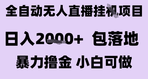 最新全自动抖音无人直播挂G项目，日入2k+ 包落地暴力撸金，小白可做【揭秘】-清风
