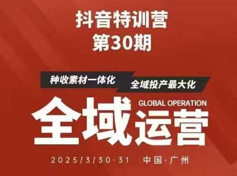 抖音特训营第30期线下培训资料，没有录音视频，正版整理的脑图资料及学员总结核心点-清风