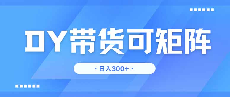 DY带货，日入300＋矩阵无上限-清风