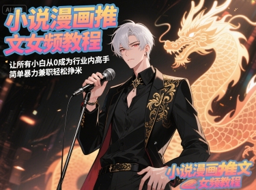 小说漫画推文女频教程，让所有小白从0成为行业内高手，简单暴力兼职轻松挣米-清风