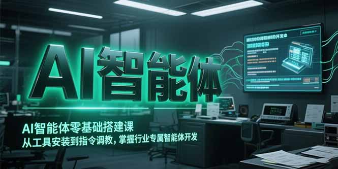 AI智能体零基础搭建课，从工具安装到指令调教，掌握行业专属智能体开发…-清风
