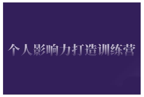 个人影响力打造训练营，掌握公域引流、私域运营、产品定位等核心技能，实现从0到1的个人IP蜕变-清风