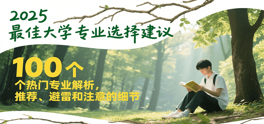 2025最佳大学专业选择建议，100个热门专业解析，推荐、避雷和注意的细节-清风