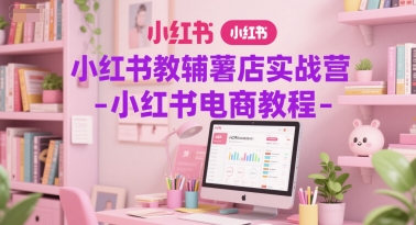 小红书教辅薯店实战营-小红书电商教程-清风