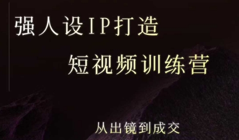 强人设ip打造课，8月​最新5天短视频ip训练营，从出镜到成交-清风